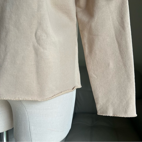 NEW Frank & Eileen Sz S PATRICK POPOVER HENLEY- CAMEL Sweatshirt Raw Cut Relaxed - Picture 15 of 17